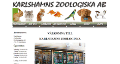 Desktop Screenshot of karlshamnszoologiska.se